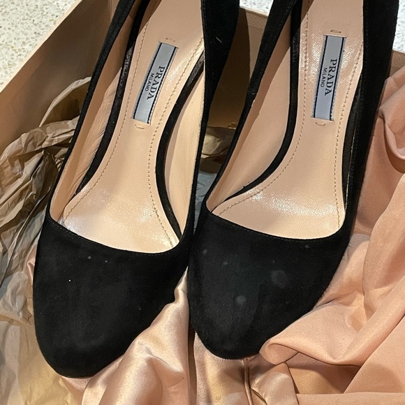 Prada Black Suede Heels - Picture 7 of 8